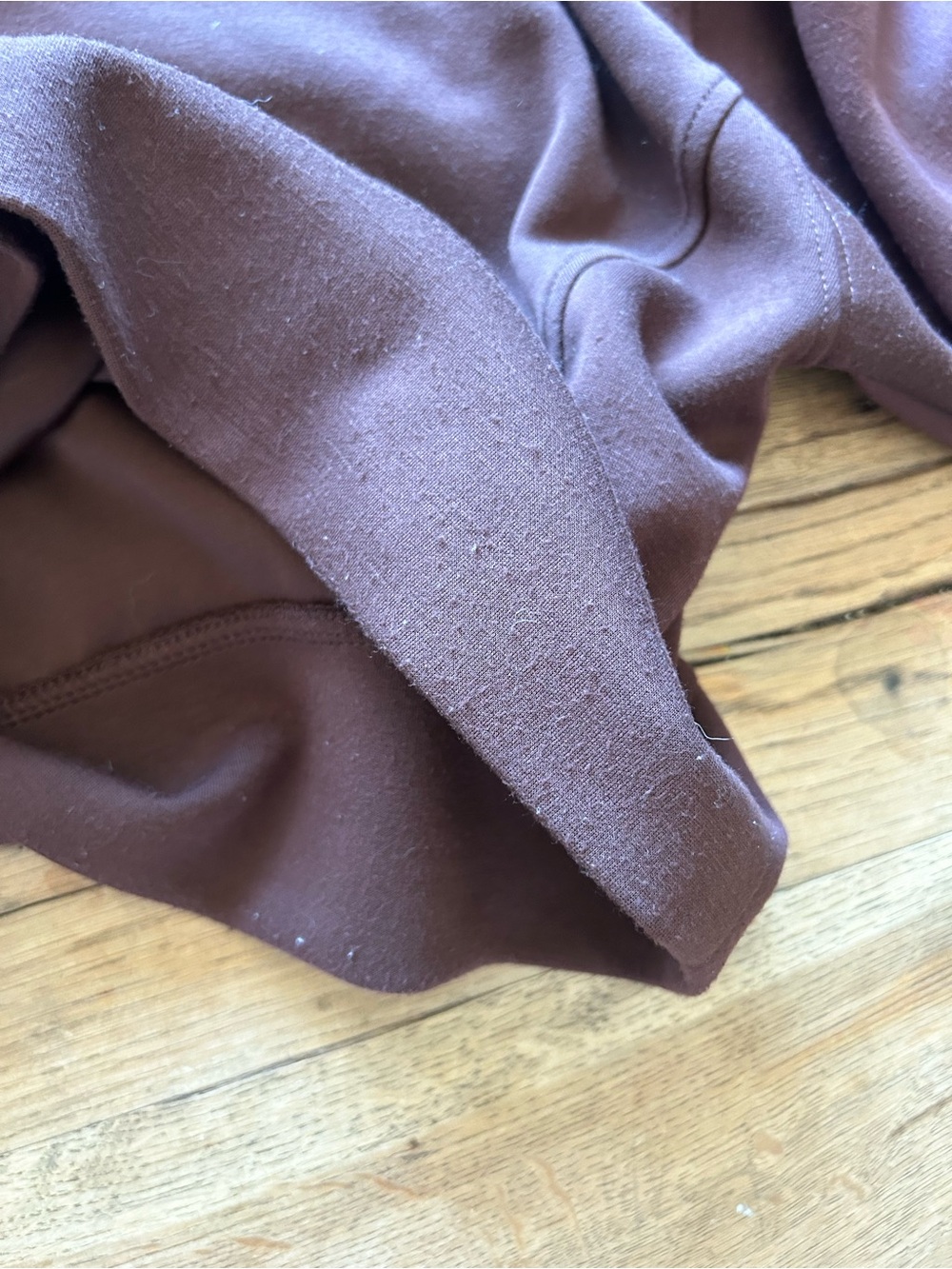 CLOTH Quarter-Zip Pullover Sweatshirt gorgeous Chocolate Brown dolman sleeve s - Picture 3 of 7